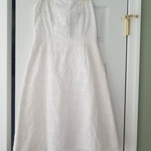 Strapless white eyelet  dress by Lilly Pulitzer